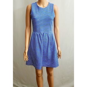 J Crew  Blue and white Striped dress
